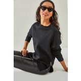 Olalook SWT-19000624 Siyah Kadın Sweatshirt