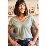 Olalook TSH-19000282 Su Yeşili Kadın T-Shirt