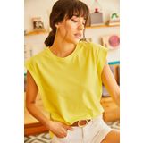 Olalook TSH-19000330 Sarı Kadın T-shirt