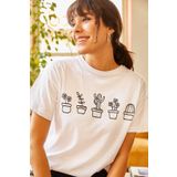 Olalook TSH-19000349 Beyaz Kadın Bluz