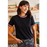 Olalook TSH-19000562 Siyah Kadın T-shirt