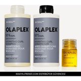 OLAPLEX Curl Care & Shine Trio - Dalgalı, Kıvırcık Saçlar Için Bukle Belirginleştirici Şampuan, Saç Kremi & Bağ Güçlendirici Saç Bakım Yağı Seti - Renksiz