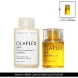OLAPLEX Healthy Hair Deluxe Repair Kit - Bağ Güçlendirici & Parlaklaştırıcı Şampuan ve Saç Bakım Yağı Seti - Renksiz