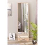 Olcay Aksesuar Dikdörtgen 120X43 cm Ayaklı Salon Antre Çocuk Odası Banyo Wc Yatak Odası Boy Aynası - Ahşap - 120 x 43 cm