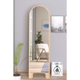 Olcay Aksesuar Sonomo 120X43 cm Ayaklı Tek Kubbeli Salon Antre Çocuk Odası Banyo Wc Yatak Odası Boy Aynası - Ahşap