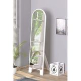 Olcayaksesuar Beyaz 150X43 Cm Ayaklı Tek Kubbeli Salon Antre Çocuk Odası Banyo Wc Yatak Odası Boy Aynası