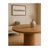 OlcayAksesuar Güneş Model 90 Çaplı 75 cm yükseklikli (36mm KALIN KENARLI) (SANDALYE YOK) Yuvarlak Yemek Masası