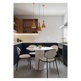 OlcayAksesuar Güneş Model MDF Ayaklı 90cm Çaplı Yuvarlak Mutfak Masası (SANDALYE YOK)