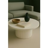 OlcayAksesuar Modern Kalın Kenarlı (36 mm kalınlıklı) Yuvarlak Orta Sehpa