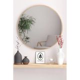 Olcayaksesuar Sonomo Dekoratif 58Cm Yuvarlak Ayna Antre Hol Koridor Duvar Aynası Salon Mutfak Banyo Wc Ofis Aynası