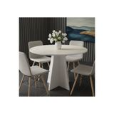 OlcayAksesuar Yıldız İnce Model 90 cm Çaplı (SANDALYE YOK) Yuvarlak Yemek Masası