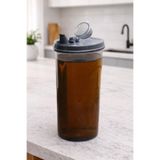 Ölçekli Sağlıklı Akrilik Gri Damlatmaz Yağlık Yağdanlık Sirkelik 750ml