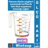 #Ölçükabı Sağlıklı Plastik Pratik Mutfak Gereç Şeffaf Dayanıklı Hazneli Hassas Özel Ölçü Kabı 500 Ml