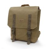 Old Cotton Cargo 7000 S Patroit Su Geçirmez Pamuk Kumaş Okul 15.6" inch Laptop MacBook Kitap Seyahat Günlük Kampüs Kamp Sırt Çantası (Camel)