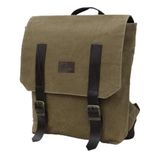 Old Cotton Cargo 7000 S Patroit Su Geçirmez Pamuk Kumaş Okul 15.6" inch Laptop MacBook Kitap Seyahat Günlük Kampüs Kamp Sırt Çantası (Kahve)