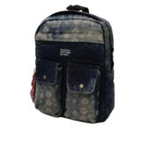 Old Cotton Cargo 7224 Bendigo Antrasit Sırt Okul Seyahat 15.6 inç inch Laptop Günlük Notebook Pamuk Kanvas Kumaş Çanta (Kot Mavisi)