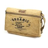 Old Cotton Cargo 8128 Mulater Salaş Kanvas Omuz Postacı Laptop Okul Seyahat Günlük Outdoor Vintage Yıkamalı Pamuk Kumaş Çanta (Camel)