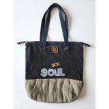 Old Cotton Cargo Denim/Kot Kumaş Bohem Omuz Çantası – Angelica (Mavi)