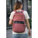Old Cotton Cargo Sırt Çantası Kanvas Kumaş Unisex Günlük Okul Seyahat Laptop Çantası Fuşya