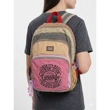 Old Cotton Renkli Organik Gabardin Kumaş Otantik Sırt Çantası - Pembe
