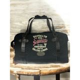 Old Cotton Vintage Siyah Baskılı Seyahat Gezi Çantası Travel M Bag Gabardin 30 cm x 57 cm - Siyah - Bej