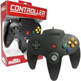 Old Skool Nintendo 64 N64 Oyun Sistemi ile Uyumlu Klasik Kablolu Kumanda Joystick - Siyah
