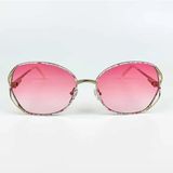 Old Space Vintage Vintage Güneş Gözlüğü – 1970S Retro Pembe Desenli Metal Çerçeve & Pembe Degrade Camlı Gözlük OSV665