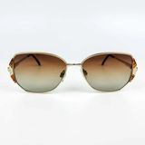 Old Space Vintage Vintage Güneş Gözlüğü – 1980 Retro Gold Metal Çerçeve & Kahverengi Degrade Camlı Gözlük OSV680