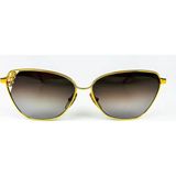 Old Space Vintage Vintage Güneş Gözlüğü – 80'ler Retro – Gold Metal Çerçeve, Kahverengi Degrade Cam - Kahve Degrade