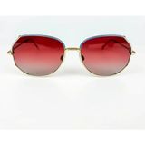 Old Space Vintage Vintage Güneş Gözlüğü – 80'ler Retro – Gold Metal Çerçeve, Kızıl Degrade Polarize Cam
