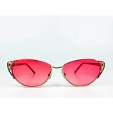 Old Space Vintage Vintage Güneş Gözlüğü – 80’ler Retro – Gold Metal Çerçeve, Pembe Degrade Cam