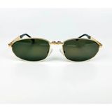 Old Space Vintage Vintage Güneş Gözlüğü – 90’lar Retro – Gold Metal Çerçeve, Füme Yeşil Cam - Füme - Koyu Yeşil