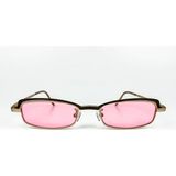 Old Space Vintage Vintage Güneş Gözlüğü – 90’lar Retro – Gold Metal Çerçeve, Pembe Cam