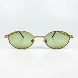 Old Space Vintage Vintage Güneş Gözlüğü – 90’lar Retro – Gold Metal Çerçeve, Yeşil Cam