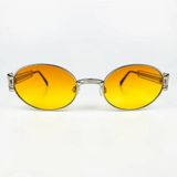 Old Space Vintage Vintage Güneş Gözlüğü – 90’lar Retro – Gümüş Metal Çerçeve, Turuncu Degrade Cam