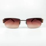 Old Space Vintage Vintage Güneş Gözlüğü – 90'lar Retro – Rose Gold Metal Çerçeve, Kahverengi Degrade Cam - Kahve Degrade