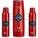 Old Spice 400 Ml Duş Jeli + 2x150 Ml Sprey Deo Captain