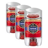 Old Spice Captain Terlemeyi Önleyici Şeffaf Jel Deodorant 70 ml (3 paketi)