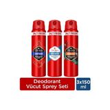 Old Spice Erkek Deodorant Sprey Seti : Captain 150ml, Whitewater 150 ml, bearglove 150 ml