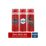 Old Spice Erkek Duş Jeli Seti : Captain 400ml, Whitewater 400 ml, bearglove 400 ml