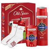 Old Spice Footballer Hediye Seti: Captain Deodorant Stick 50 ml, DuşJeli 250 ml ve Çorap