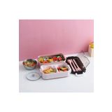 Old Village Concept Paslanmaz Çelik Yemek Tası Isı Yalıtımlı 3 Katlı Yemek Termosu Ofis Kamp Lunchbox
