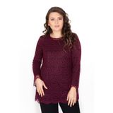 OLEA XXL Büyük Beden Abiye Bluz 3066 Bordo