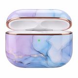OLEBAND Anahtarlık ve Sevimli Cilt ile Airpod Kılıf Kapak, Kadınlar ve Kızlar için Sert ve Darbeye Dayanıklı iPod Kılıf Kapak, Aksesuar Setleri Air pod 2 ve 1 (Sulu Boya Mermer)