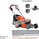 Oleomac Gi48t Akülü Çim Biçme Makinesi 2 Adet 5 Ah Akü + Şarj Cihazı