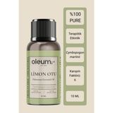 Oleum Lab Limon Otu / Palmarosa Uçucu Yağı 10 ml %100 Pure & Terapötik Etkili (Akar, Cilt Nem Dengesi)