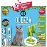 Olezza Doğa Kokusuyla 8 lt Topaklaşan Mısır Koçanı Kedi Kumu İnce Taneli
