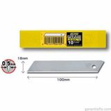Olfa LB-SOL-10 10'lu Standart Tek Gövdeli (Kırımsız) Geniş Maket Bıçağı Yedeği