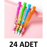 OLGUN 24 Adet LY-1517 Işıklı Görünmez Kalem Desenli