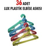 Olgun Home 36 Adet Plastik Elbise Askısı Lüx - Siyah